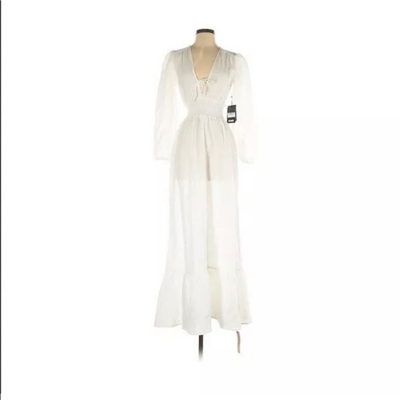 Reformation Chantal White Linen Dress size M - Picture 8 of 14